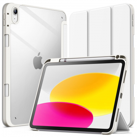 huse protectie - Husa tableta iPad 10 10,9 inchi, model 2022, generația a 10-a cu suport pentru creion transparenta pe spate