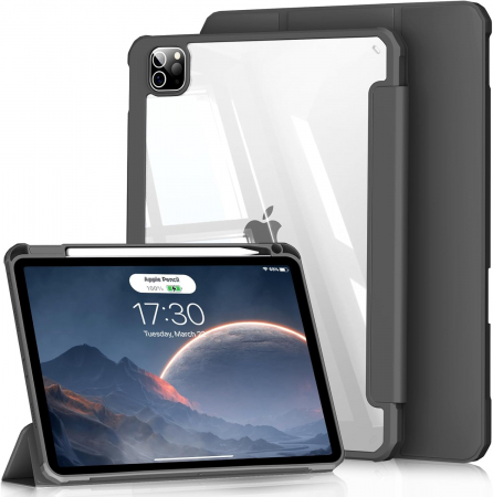 huse tablete - Husa tableta iPad Air 11 a 4-a/a 3-a/a 2-a generație (2022/2021/2020 cu Auto Sleep Wake Negru