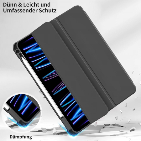 Husa tableta iPad Air 11 a 4-a/a 3-a/a 2-a generație (2022/2021/2020 cu Auto Sleep Wake Negru [5]