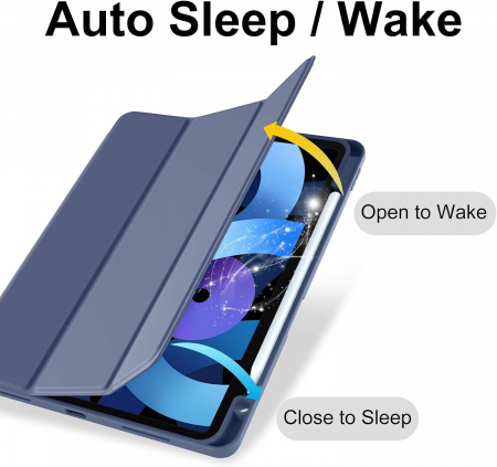 Husa tableta iPad Air 11 inch 2024 M2/ iPad Air 5/4 (2022/2020 10.9 inch) cu Auto Sleep Wake Albastru Navy [2]