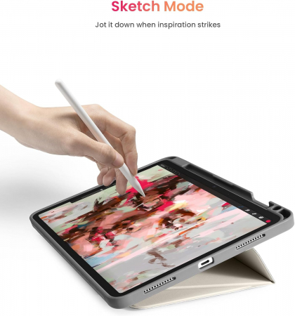 Husa pentru tableta iPad Air 11 inch M2 2024, iPad Air 10.9 inch generația 5/4 cu Auto Sleep Wake Alba [3]