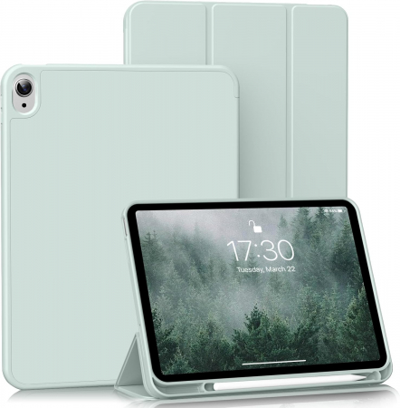 huse tablete - Husa tableta iPad Air 11 inch M2, Air 6 11 inch 2024/a 5-a generație (10,9 inch, 2022/2020) cu Auto Sleep Wake Verde deschis