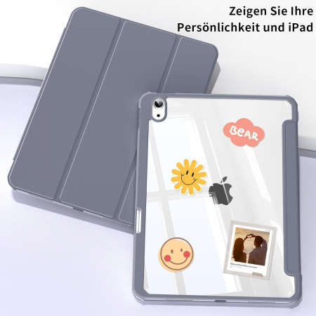 Husa tableta iPad Air 11 inch M2, Air 6 11 inch 2024/a 5-a generație (10,9 inch, 2022/2020) cu Auto Sleep Wake Gri [2]