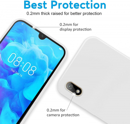 Husa telefon pentru Huawei Y5 2019 TPU Soft Gel, Alba [1]