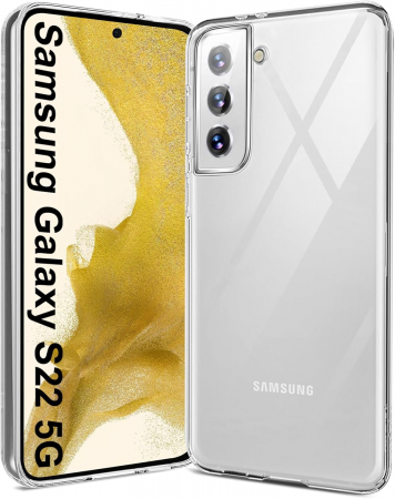 huse protectie - Husa telefon pentru Samsung Galaxy S22 5G, transparenta, silicon TPU moale, rezistent la șoc