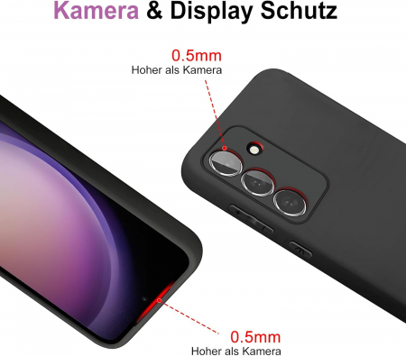 Husa telefon pentru Samsung Galaxy S23 5G, neagra, silicon TPU moale, rezistent la șoc [4]