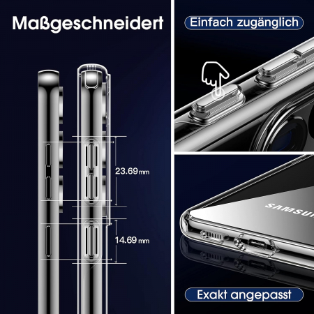 Husa telefon pentru Samsung Galaxy S23 6.1, transparenta, silicon TPU moale, rezistent la șoc [4]
