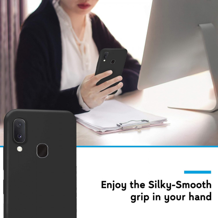 Husa telefon pentru Samsung Galaxy A40 TPU Soft Gel, negru [6]