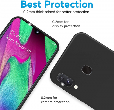 Husa telefon pentru Samsung Galaxy A40 TPU Soft Gel, negru [1]