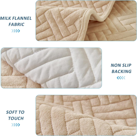 Husa universala crem anti-alunecare, protector de canapea cu textura groasa 70x90 cm [4]