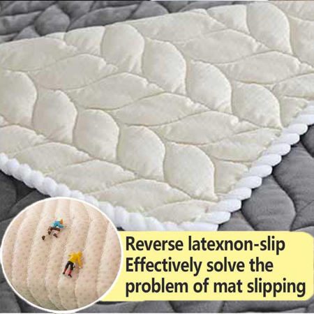 Husa universala alba anti-alunecare, protector de canapea cu textura groasa 90x120 cm [3]