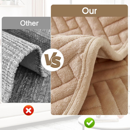 Husa universala crem anti-alunecare, protector de canapea cu textura groasa 70x90 cm [5]