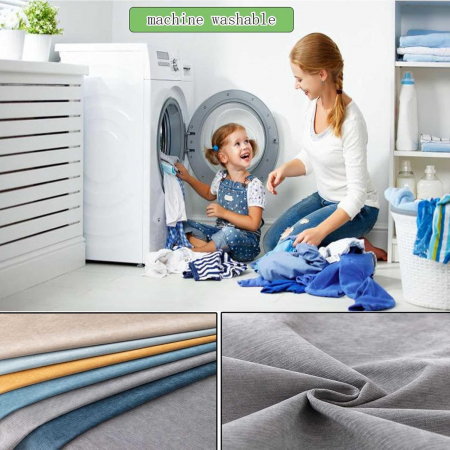 Husa universală anti-alunecare, protector de canapea solid cu textura groasă 100x100 cm, crem deschis [4]