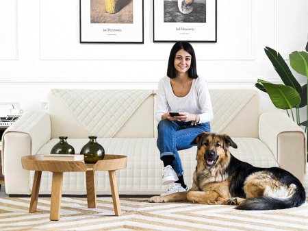 Husa universală anti-alunecare, protector de canapea solid cu textura groasă 110x180 cm [2]