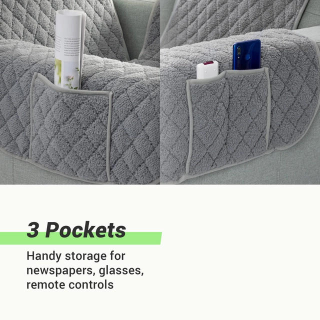 Husa reversibila pentru fotoliu, cu protectie cotiere, moale, lavabila [1]