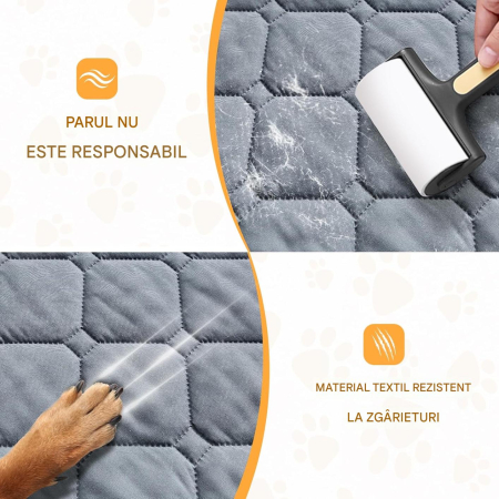 Husa universala gri impermeabila, lavabilă pentru canapea, pat & mașină, 137x208 cm [5]