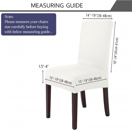 Huse elastice, pentru scaune, culoare alb, set 2 bucati [4]