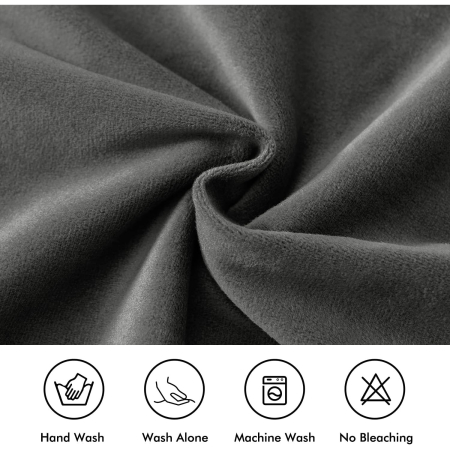 Huse elastice pentru scaun, din catifea, impermeabile Miulee, set 6 bucăți, gri închis, 38-50x38-50x2,5-10cm [3]