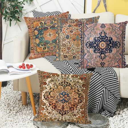 Huse pentru perini ornamentale 45x45 cm set 4 buc [3]