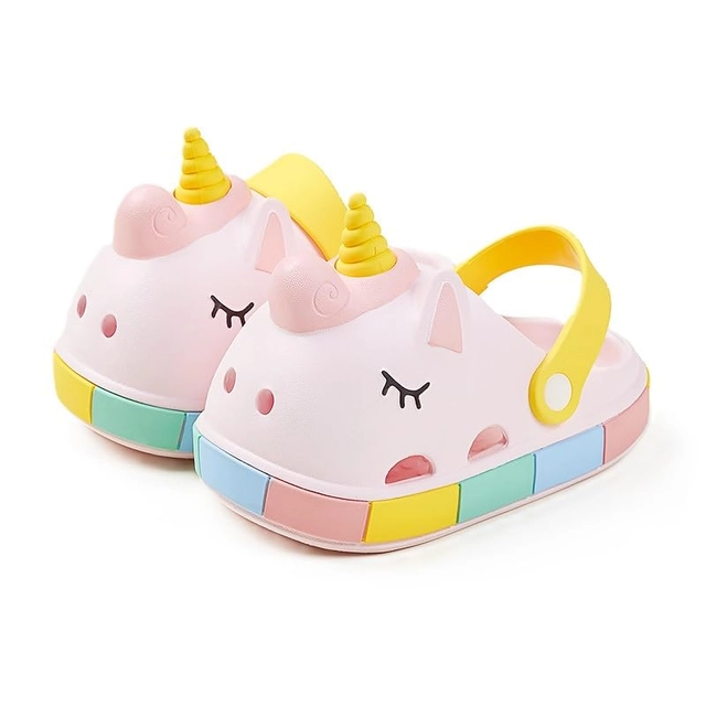 Papuci si slapi copii - Slapi de apa Roz cu unicorn, pentru fete, marimea31