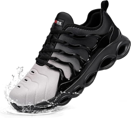 PANTOFI SPORT - Incaltaminte de protecție cu vârf din oțel, ușora, respirabila, antiderapanta – negru/gri 44.5