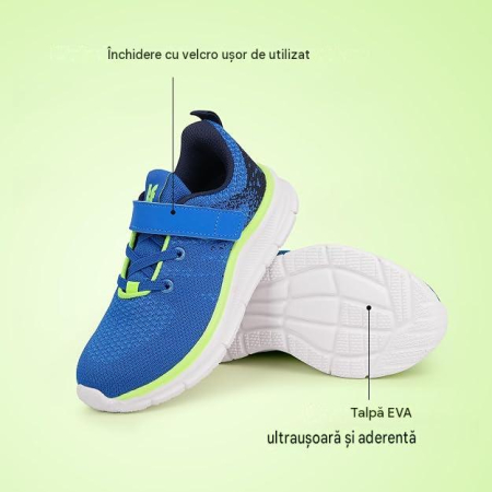 Incaltaminte sport copii, adidasi respirabili, antiderapanti, albastri 33 [4]