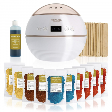 Accesorii depilare - Incălzitor profesional de ceară pentru depilare si Kit de ceară braziliană 1 kg