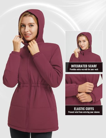 Jacheta matlasata visinie usoara pentru femei, respirabila, 2XL [5]