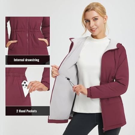 Jacheta matlasata visinie usoara pentru femei, respirabila, 2XL [4]