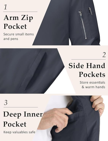 Jacheta gri pentru bărbați, subțire, de primăvară, ușoară, esențială, casual, 2XL [4]