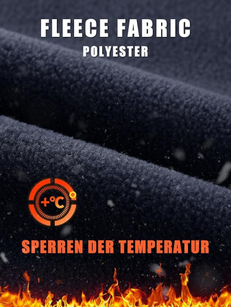 Jacheta termica Fleece pentru barbati XL, cu 5 buzunare si gluga, albastru inchis [1]