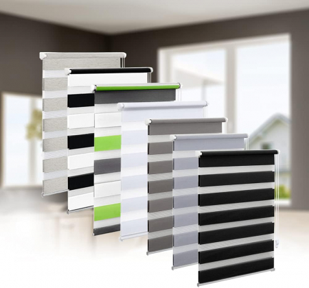 Jaluzea rulou de interior, fara gaurire,  65cm x 150cm (lățimea țesăturii 61 cm), negru [1]