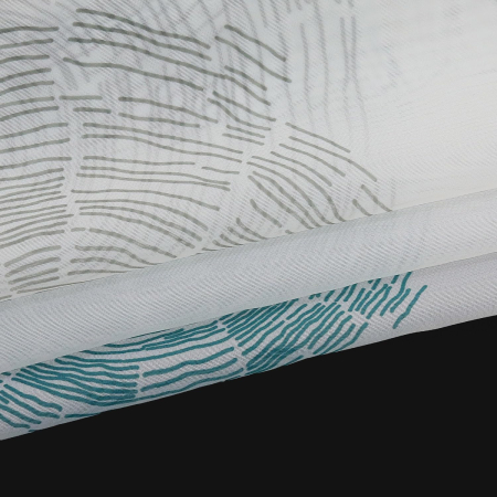 Jaluzea romană voile cu imprimeu cercuri transparentă cu bucle – Albastru 80x150cm [6]