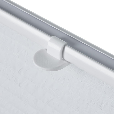 Jaluzea plisată prindere cu clemă fără găurire filtrantă lumină aspect valuri – Alb 35x100cm [3]