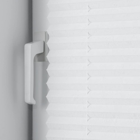 Jaluzea plisată prindere cu clemă fără găurire filtrantă lumină aspect valuri – Alb 35x100cm [2]