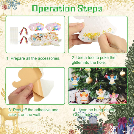 Joc de artizanat pentru impodobit pomul de Craciun, 24 piese [5]