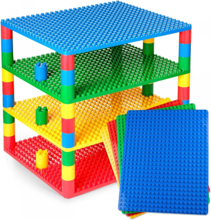 SETURI DE CONSTRUCTIE - Joc de constructie pentru dezvoltarea imaginatiei si indemanarii tip LEGO, 48 piese