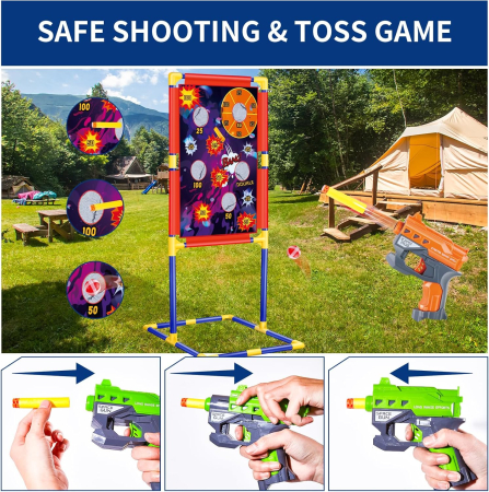 Jocuri de indemanare si tinta, 3 in 1, pentru interior sau exterior [2]