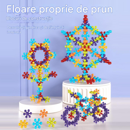 Joc educativ de asamblare, 200 piese de constructie pentru diferite forme geometrice - Copie [1]