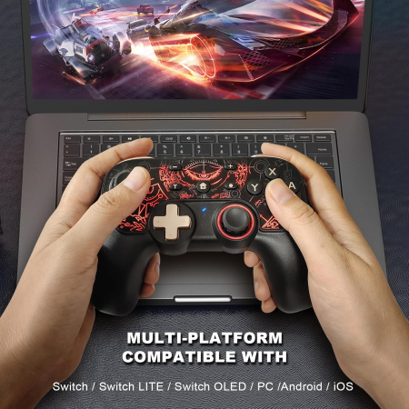 Controler Switch Pro modul RGB compatibil cu Switch/Lite/OLED/Mac/PC – Negru [5]