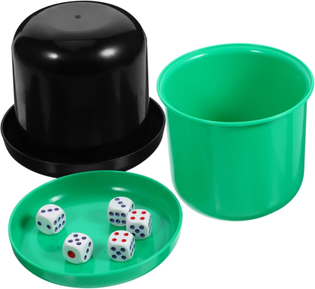 jucarii interactive - Joc interactiv cu 5 cupe a cate 5 zaruri pentru copii