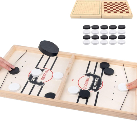 Joc interactiv 3 in 1 pentru 2 persoane, hochei de masa,  Șah, Gomoku [7]