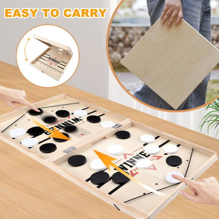 Joc interactiv 3 in 1 pentru 2 persoane, hochei de masa,  Șah, Gomoku [5]