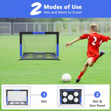 Poarta pliabila pentru antrenament fotbal copii 122x95x96 cm [1]