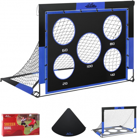 jucarii interactive - Poarta pliabila pentru antrenament fotbal copii 122x95x96 cm