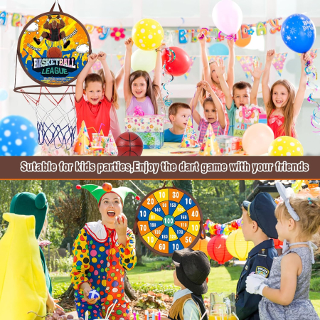 Joc 2 in 1 de aruncare a mingiilor cu prindere Velcro [6]