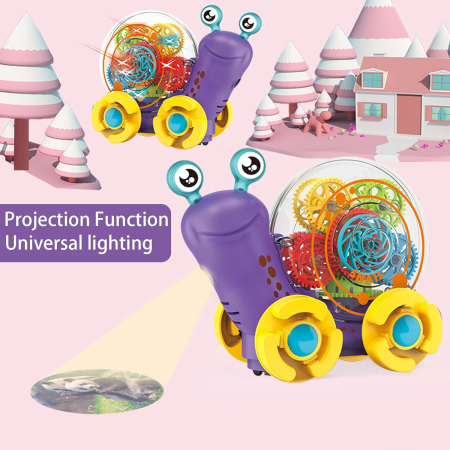 Jucărie educativă electrică melc muzical luminos – Transparentă [2]