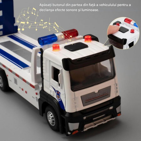 Jucarie camion de transport masini, cu sunete si lumini [4]