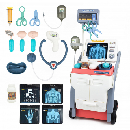 jucarii interactive - Jucarie carucior medical cu simulare sunete si accesorii