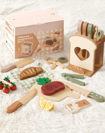 Accesorii de bucătărie pentru copii-Set de 16 piese, ustensile și multe altele, jucării de rol [1]